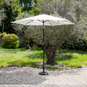 Parasol droit HAPUNA rond 2,70m de diamètre beige